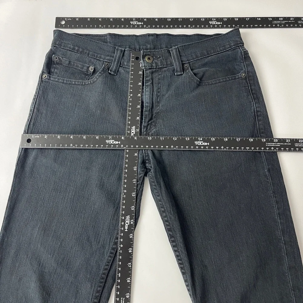 Levis 511 Jeans Mens 32x34 Black Slim Fit Denim Grunge Goth Skate Minimalist